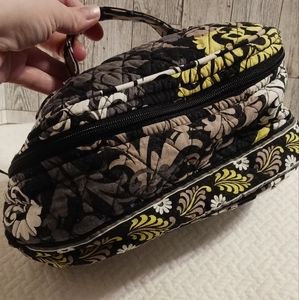 Vera Bradley black lime small zipper travel organizer case